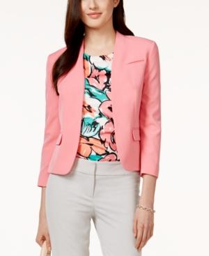 Nine West Three-quarter-sleeve Collarless Jacket