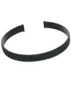 Inc International Concepts Black-tone Hematite Stone Flex Choker Necklace, Created For Macy's