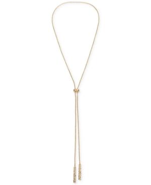 Kenneth Cole New York Gold-tone Pave Slider Lariat Necklace