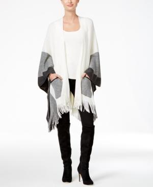 Cejon Colorblock Pockets Poncho