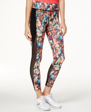 Jessica Simpson Warm Up Juniors' Printed Mesh-side Active Leggings
