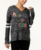 Hooked Up By Iot Juniors' Nice Holiday Graphic Sweater