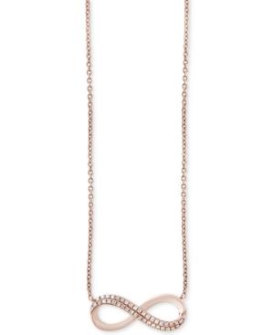 Effy Diamond Infinity Pendant Necklace (1/8 Ct. T.w.) In 14k Rose Gold