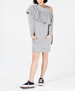 Nicopanda Off-the-shoulder Sweatshirt Dress, Created For Macy's