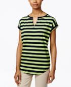 American Living Striped Split-neck Top, Only At Macy's