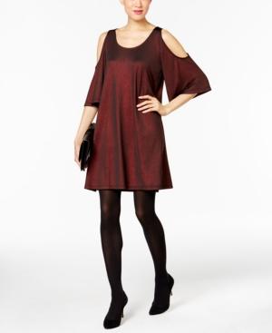Eci Cold-shoulder Shift Dress