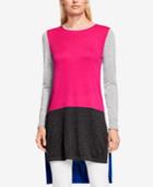 Vince Camuto High-low Colorblocked Sweater Tunic