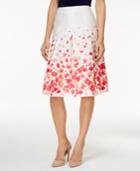 Charter Club Petite Floral-print A-line Skirt, Only At Macy's