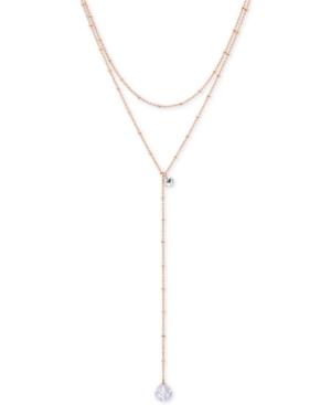 Lonna & Lilly Rose Gold-tone Cubic Zirconia Lariat Necklace