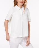 Lacoste Short-sleeve Pleat-back Top