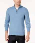 Tommy Hilfiger Men's Quarter-zip Waffle Knit Sweater