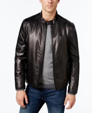 Calvin Klein Men's Leather Moto Jacket, A Macy's Exclusive Style