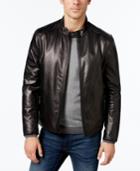 Calvin Klein Men's Leather Moto Jacket, A Macy's Exclusive Style
