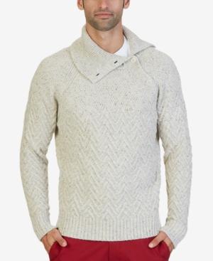 Nautica Men's Buttoned Turtleneck Sweater