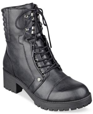 G By Guess Women's Meara Lace-up Moto Booties Women's Shoes