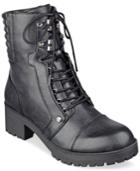 G By Guess Women's Meara Lace-up Moto Booties Women's Shoes