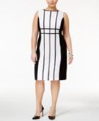 Calvin Klein Plus Size Colorblocked Sheath Dress