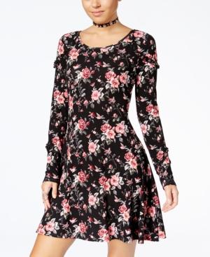 One Hart Juniors' Ruffled A-line Dress, Created For Macy's