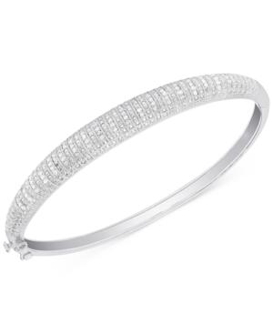 Victoria Townsend (1/2 Ct. T.w) Diamond Bangle Bracelet In 18k Gold Over Silver-plated Brass