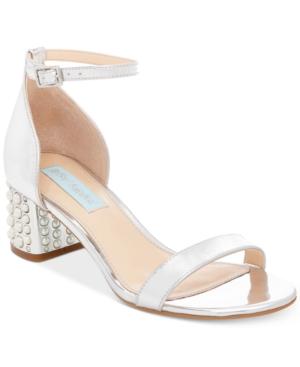 Blue By Betsey Johnson Melli Block-heel Evening Sandals Women's Shoes