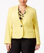 Nine West Plus Size Single-button Hardware Blazer