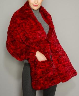 The Fur Vault Knitted Chinchilla Fur Cape