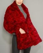 The Fur Vault Knitted Chinchilla Fur Cape
