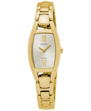 Seiko Women's Solar Sport Gold-tone Stainless Steel Bracelet Watch 18mm Sup320
