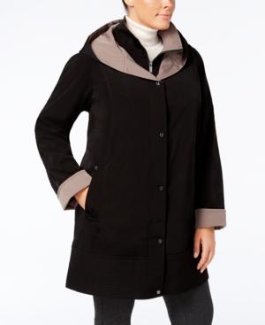 Jones New York Plus Size Layered Raincoat