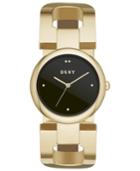 Dkny Women's East Gold-tone Stainless Steel Bangle Bracelet Watch 36mm, Created For Macy's