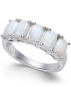 Opal Five Stone Ring (1-3/4 Ct. T.w.) In Sterling Silver