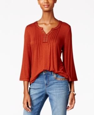 Style & Co. Petite Grommet Swing Top, Only At Macy's