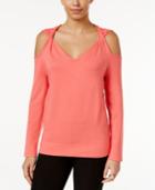 Alfani Cold-shoulder Twist Sweater, Created For Macy's
