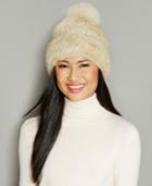 The Fur Vault Fox-fur-pom Knitted Mink Fur Beanie