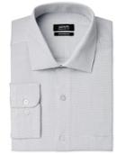 Alfani Men's Classic-fit Performance Silver Zig-zag Textured Dress Shirt, Only At Macy's