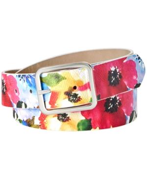 I.n.c. Floral-print Belt, Created For Macy's
