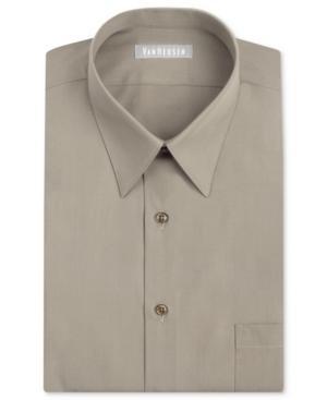 Van Heusen Fitted Poplin Solid Dress Shirt