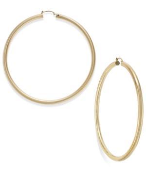 Signature Gold™ 14k Gold 80mm Hoop Earrings