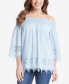 Karen Kane Cotton Off-the-shoulder Peasant Top