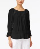 Inc International Concepts Long-sleeve Peasant Top, Only At Macy's