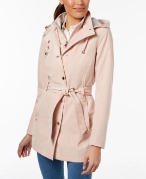 Nautica Belted Hooded Raincoat