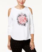Disney Princess Snow White Juniors' Cold-shoulder Sweatshirt, Created For Macy's