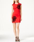 Calvin Klein Placed Velvet-print Dress