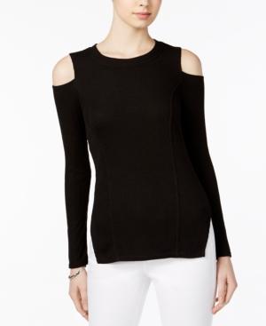 Rachel Rachel Roy Ribbed Cold-shoulder Top, Only At Macy's