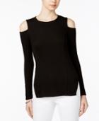Rachel Rachel Roy Ribbed Cold-shoulder Top, Only At Macy's