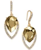 I.n.c. Gold-tone Stone & Pave Drop Earrings, Created For Macy's