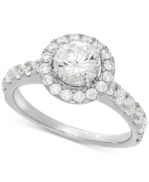 Lab Grown Diamond Halo Engagement Ring (2 Ct. T.w.) In 14k White Gold