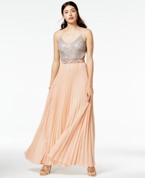 City Studios Juniors' Cutout Tie-back Gown, A Macy's Exclusive Style
