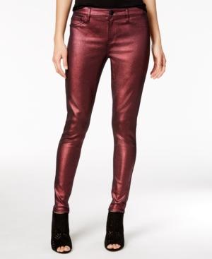 Tinseltown Juniors' Metallic Coated Skinny Jeans