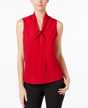 Kasper Tie-neck Blouse